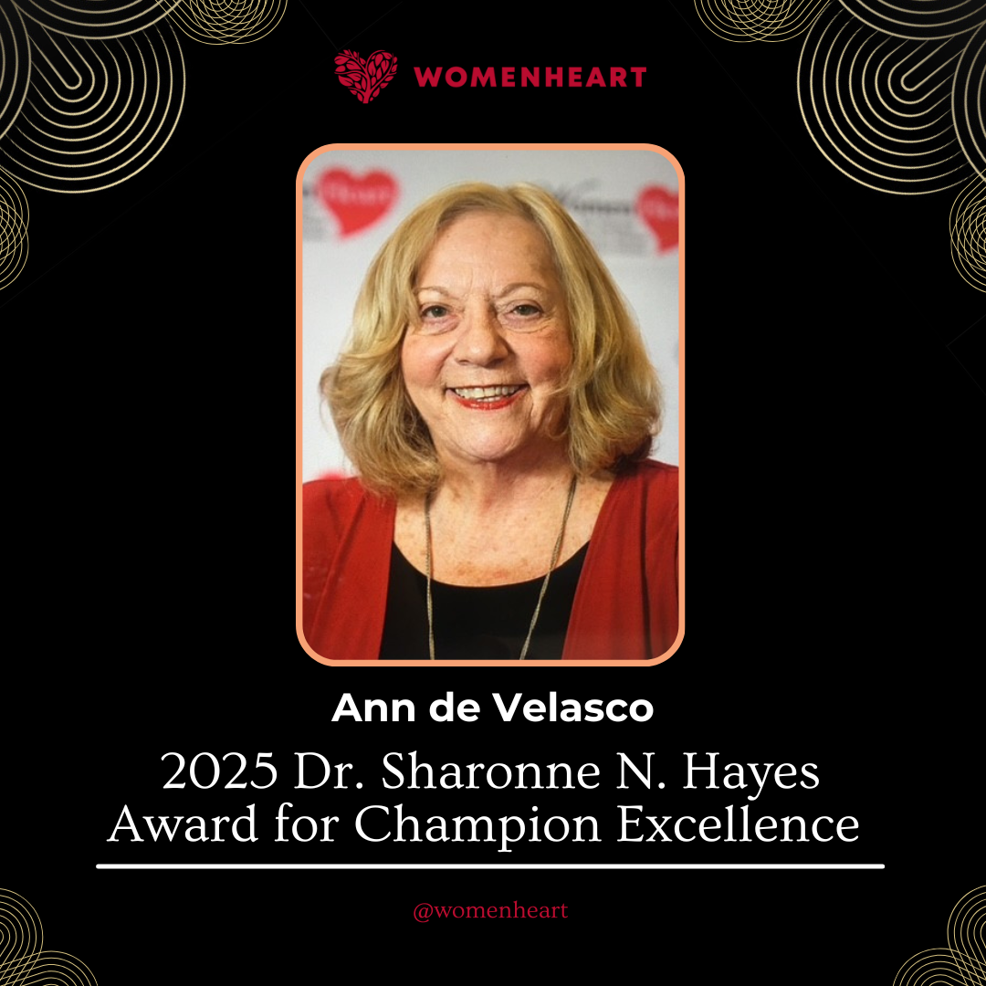 Ann de Velasco: Dr. Sharonne N. Hayes Award for Champion Excellence